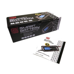 smart battery charger package box and manual.