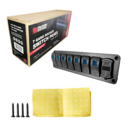 Alternative view of 12V Marine and Automotive 7 Gang Rocker switch panel